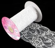 Eleganza Wide Lace Pattern No.358 95mm x 5m White - Ribbons